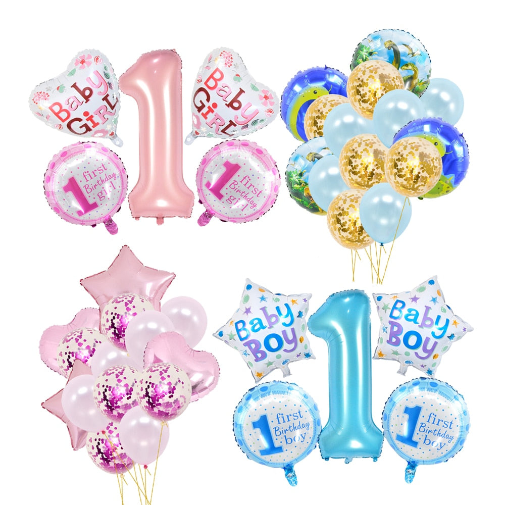 Baby Shower And 1st  Birthday Foil Balloons