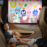 Adjustable Car  Window Sunscreen Curtain with  Storage Net